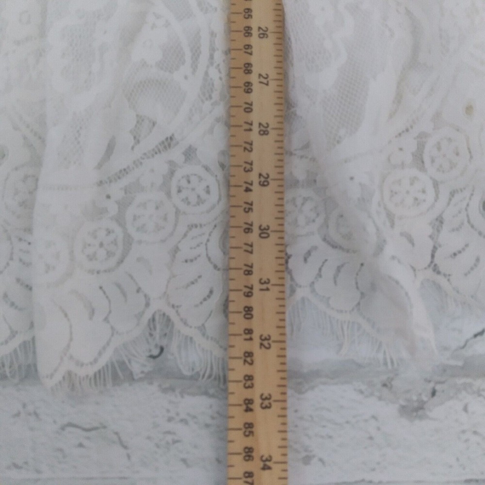 Free People Dress Womens 4 Ivory White Verushka Halter Neck Sleeveless Lace Mini - Picture 8 of 14